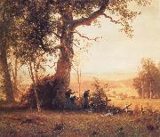 Albert Bierstadt Attack on a Picket Post oil